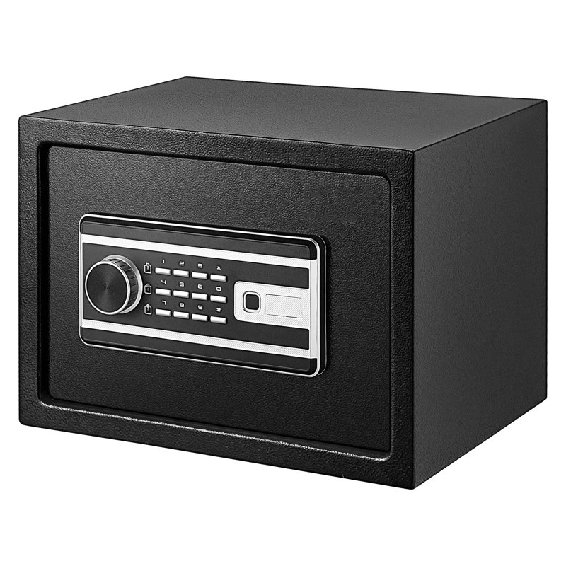 0.8 Cu. Ft. Steel Safe Box with Fingerprint Scanner, Digital Keypad, and Dual Keys for Home or Office Security