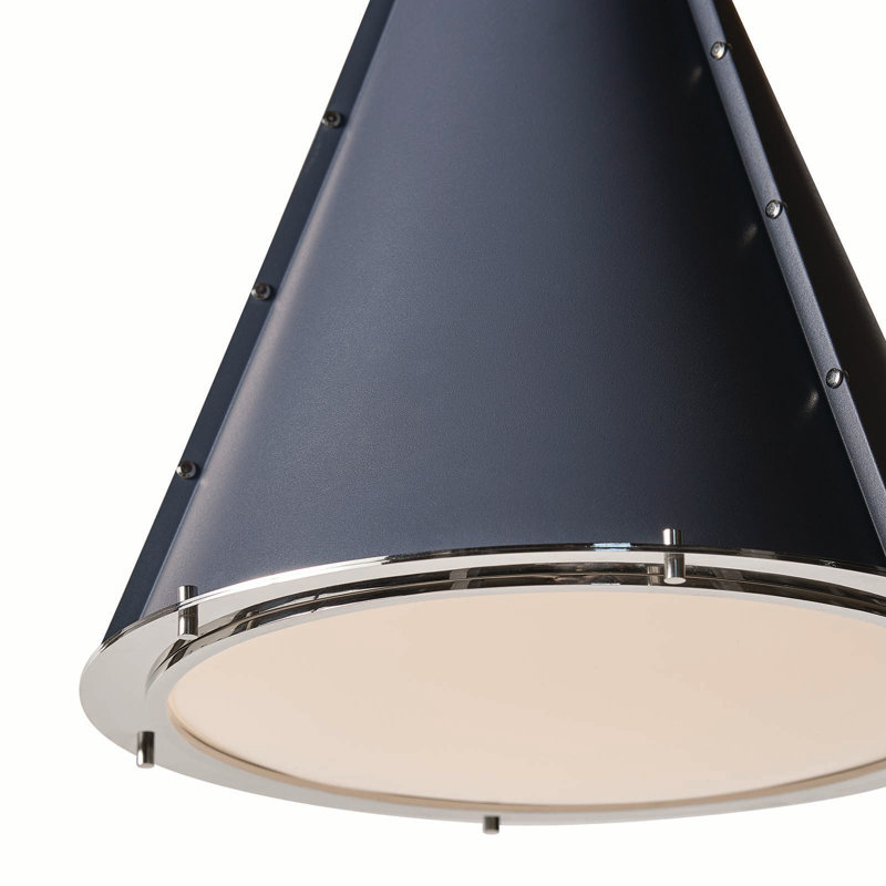 French Maid Chandelier Small (Blue and Polished Nickel)