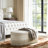 Oval Upholstered Fringe Storage Bench-645844917