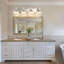 Luminaire de meuble-lavabo moderne en cristal avec finition noir mat et laiton, 4 lumières à intensité variable-1443318690