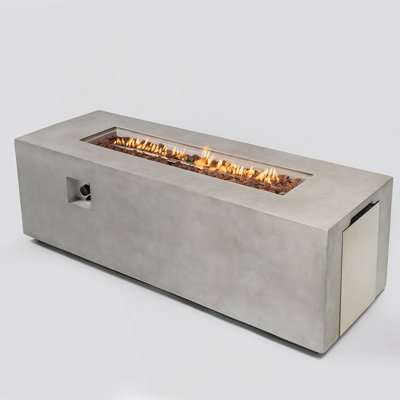 70Inch Concrete Large Fire Pit Table