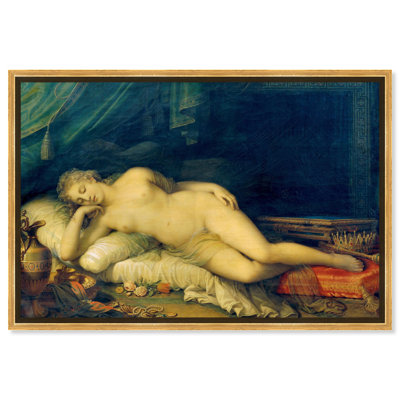 Vénus endormie sur un canapé, toile classique par Portraits de femmes par Art Remedy