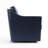 Bronnen Big And Wide Upholstered Navy Faux Leather Cushion Swivel Armchair with Removable Back and Seat Cushion-114039267