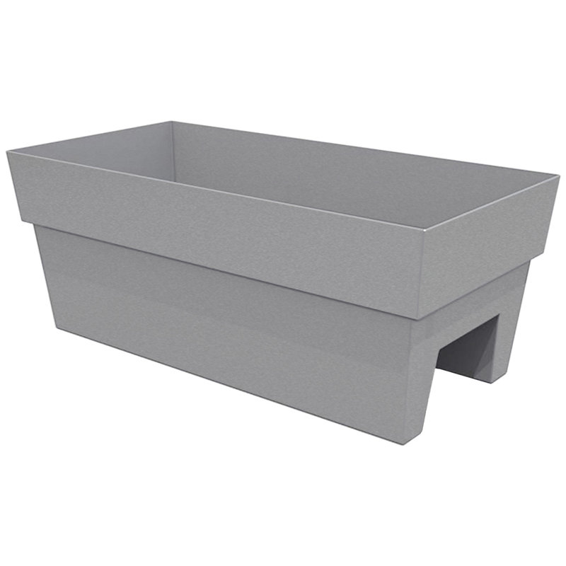 Pot à fleurs en plastique recyclé Matsuko, Gris