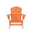 Outdoor 5-Piece Adirondack Chair With Square Coffee Table Conversation Set-134329642