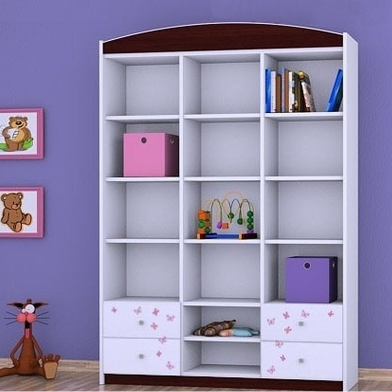 Jenna 183cm H X 132cm W Animals Kids Cube, Wenge