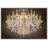Glam Crystal Chandelier " Brown Paint Stroke Gold Crystal Chandelier Decor Lights Contemporary Relax Calm Wall Art "-93589459-93589462