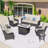 Tommy 7 - Person Patio Conversation Set with Cushions-242179077-242179078