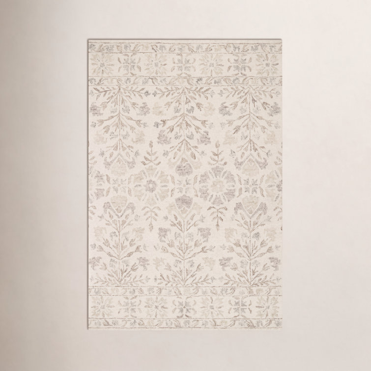 Aden Hand Hooked Wool Floral Indoor Rug