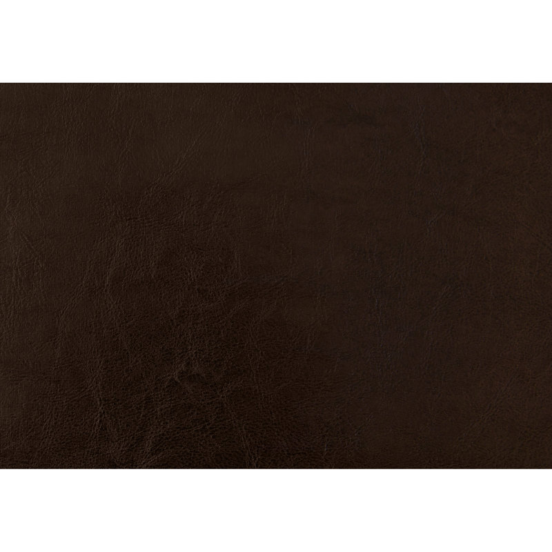 Lit simple en similicuir brun avec structure de revêtement transitionnelle stable et rembourrée