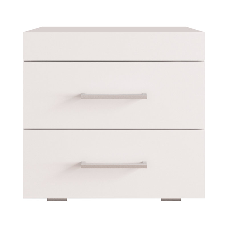 Perth Nightstand with Matte Finish, White