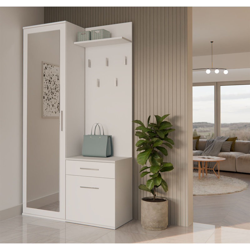 Hall Tree 100cm Wide, White