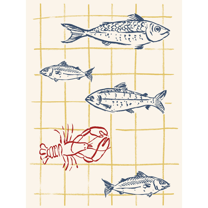 Salty Sea Friends II by Victoria Barnes - Wrapped Canvas Print, 46 cm H x 30 cm W