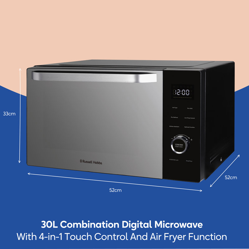 Russell Hobbs Rhmt3001b 30 Litre Black Touch Control Digital Combination Microwave