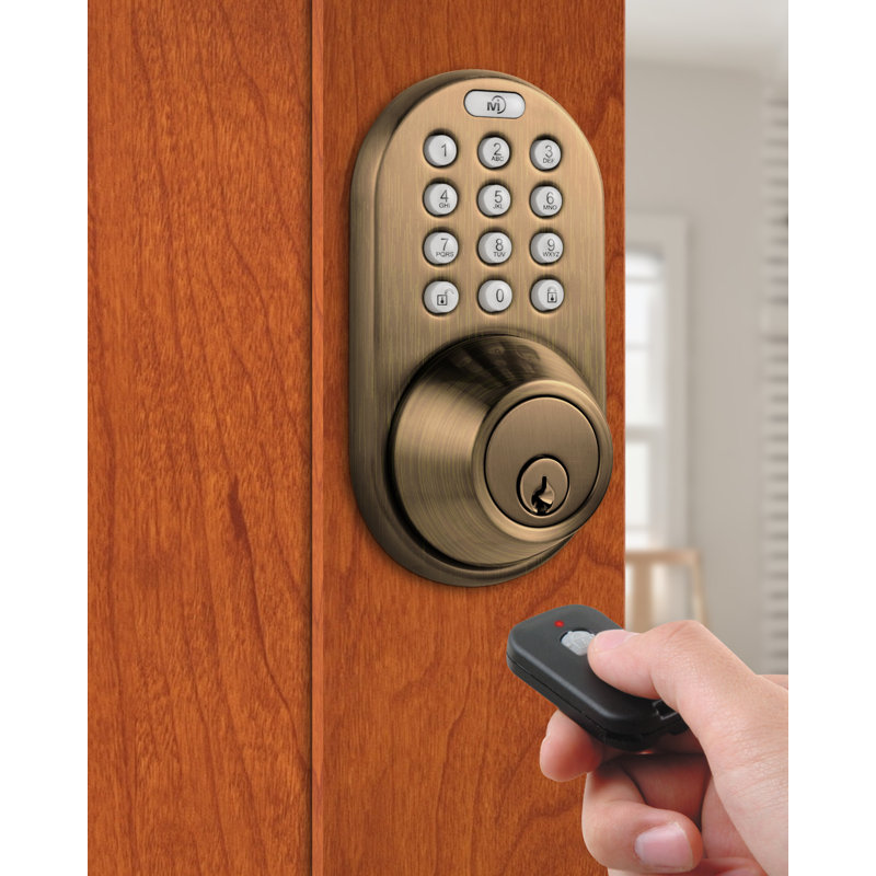 Smart Electronic Deadbolt, Antique Brass