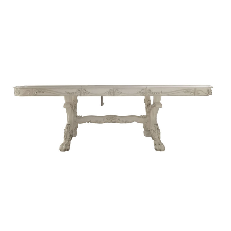 Bone White Finish Dining Table