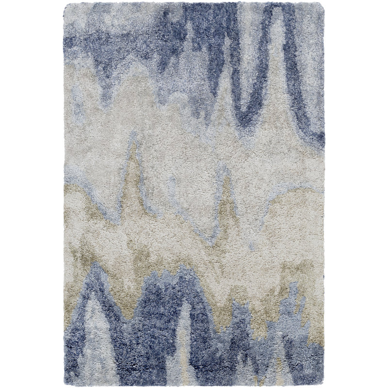 Mcduffy Hand Tufted Viscose Abstract Indoor Rug, Rectangle 2' x 3'