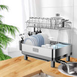 Premium Racks Expandable Stainless Steel Dish Rack & Reviews | Wayfair