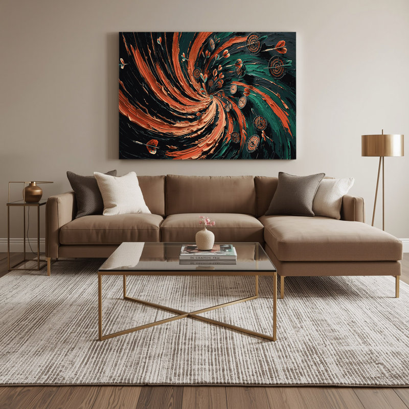 Art mural sur toile bleu, H 12 po x l 18 po