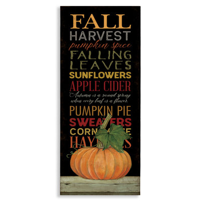 'Fall Harvest Autumn Seasonal' by Stephanie Workman Marrott - Graphic Art Print