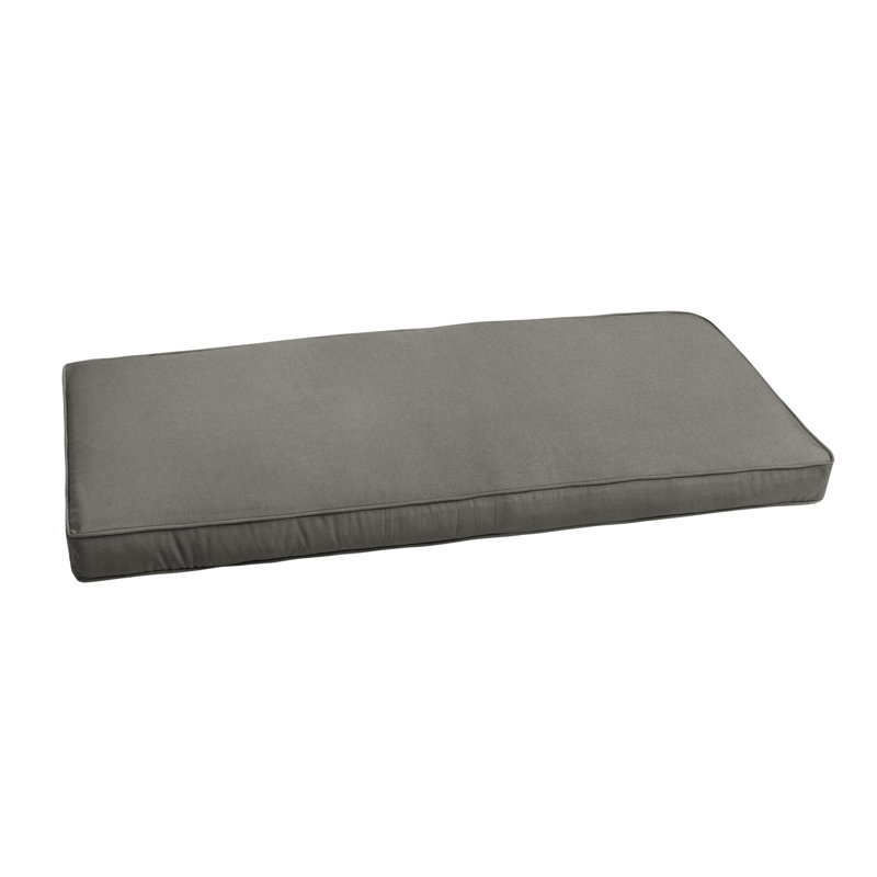 Sunbrella Outdoor Bench Seat Cushion, Canvas Charcoal Sunbrella® Canvas, 2" H x 57" W x 17" D