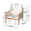 Méridienne d'extérieur moderne avec structure en bois massif et coussins confortables en polyester (à l'exception de la table)