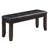 Modern Black Faux Leather Bench With Finish For Look Sophisticated Seat Luxury