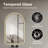 Arched LED Mirror for Bathroom with Time and Temperature Display, Anti - Fog, Dimmable Function and Three Color Temperatures, Perfect for Over Sink-1258332708