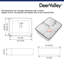 DeerValley 475mm x 375mm White Ceramic Rectangular Countertop Basin Bathroom Sink