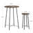 Fenwick 2 - Person Counter Height Dining Table Set Bar Table Set 3-Piece Round Bistro Set-1031845539