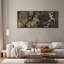 Rustique abstrait tons terreux et noir chambre à coucher industrielle grand encadré impression d'art mural (assemblage de cadre requis)-107133590