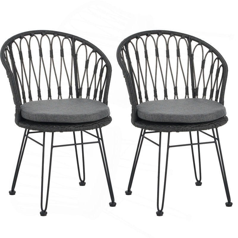 Ensemble de chaises polyvalentes de style industriel avec résistance aux intempéries