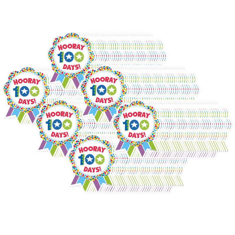 Hooray 100 Days! Ribbon Reward Badge