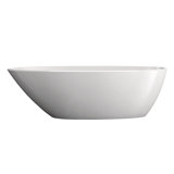 Mozzano 2 67" Freestanding Bathtub in Volcanic Limestone with Overflow Hole