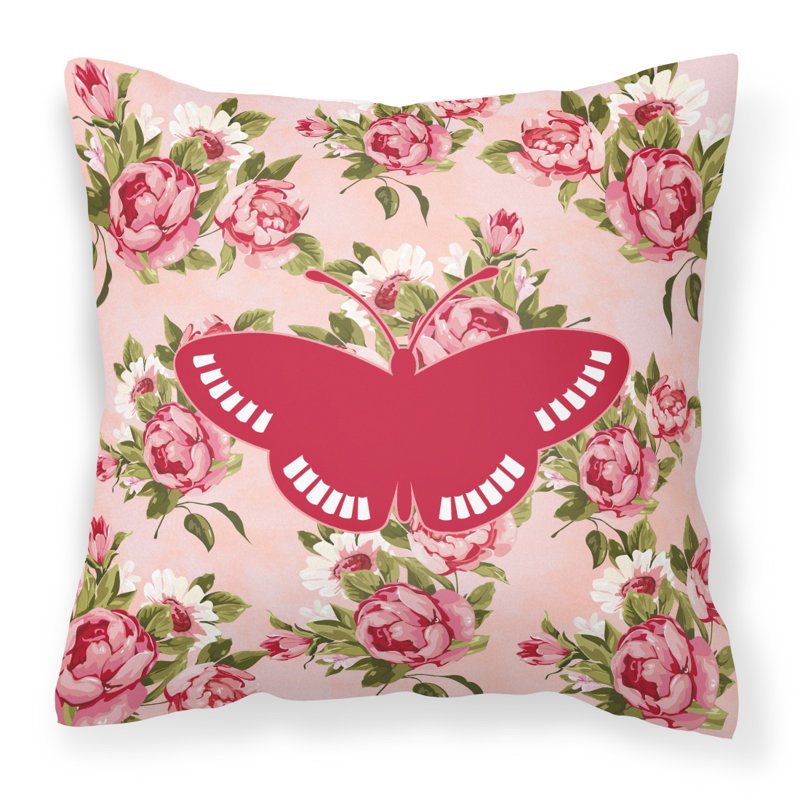  Coussin Butterfly Shabby Elegance, Rose