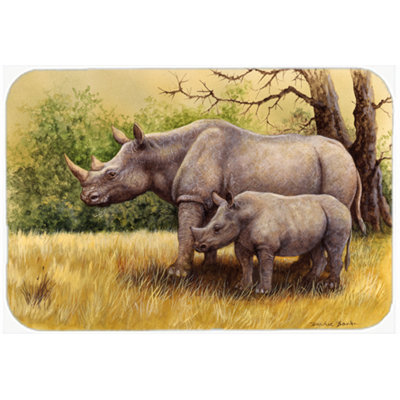 Caroline's Treasures Rhinoceros Glass Cutting Board