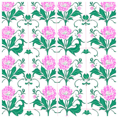 Édredon floral pivoines roses