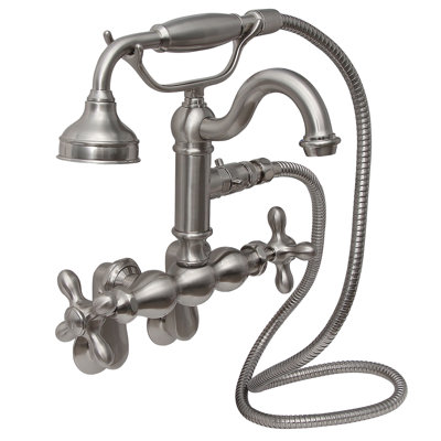 Robinet de baignoire à pattes avec douche à main