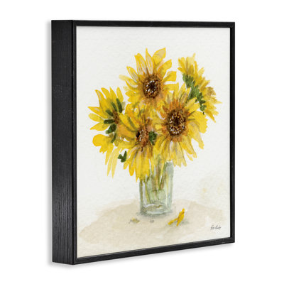 Vase dépliant Tournesols, estampe numérique, design par Patti Bishop