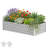 Seiter 6X3x2ft Metal Outdoor Raised Garden Bed with gloves,Silver-192052840-192052841