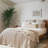 White & Beige Stripe Duvet Cover-118929444