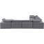 Canapé modulaire réversible en velours de large de 160 po avec repose-pieds Issah-87141513
