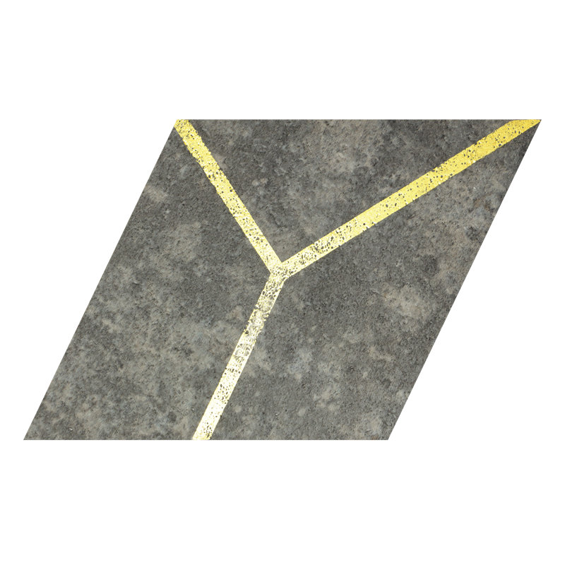 Carreau de mosaïque auto-adhésif en pierre 4 po x 4,6 po, Brun gris