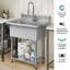 Évier à lessive à cuve simple en acier inoxydable de calibre 18 de 32 po KRAUS Standart Pro-130700668