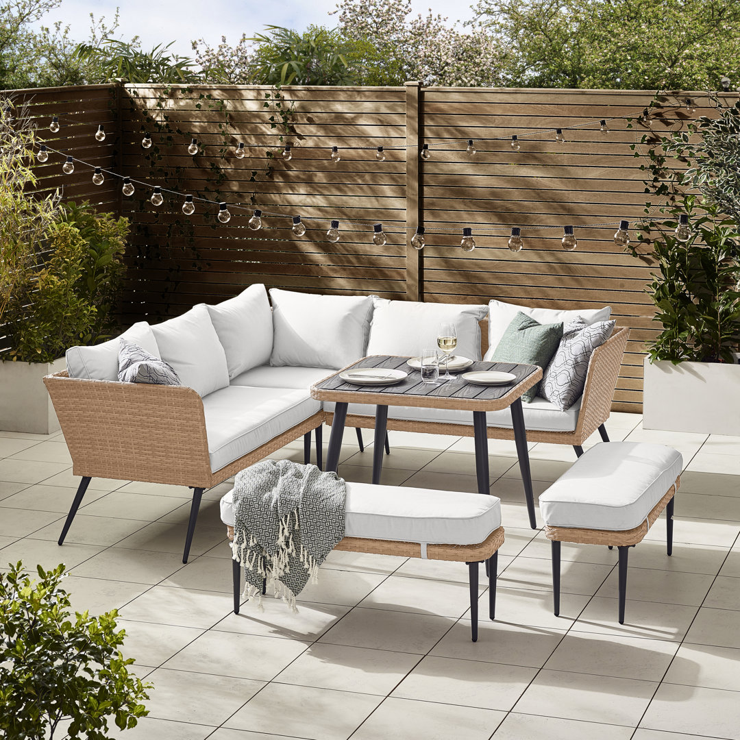 9-Sitzer Lounge-Set Shelles aus Rattan