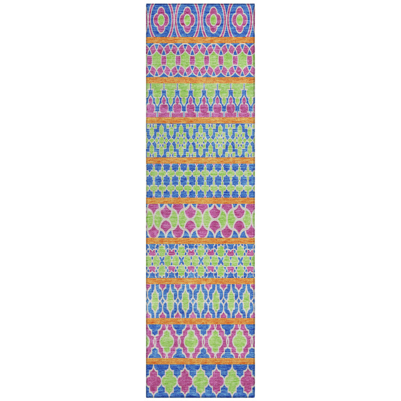 Juli Washable Moroccan Indoor / Outdoor Rug, Runner 2'3" x 7'6"