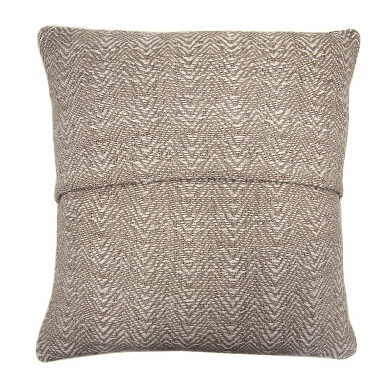 Chevron Square Cushion, Brown, Cushion Cover Only - No Insert
