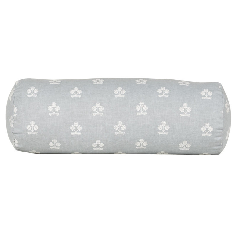 Housse et insert de coussin Hamachi, Polyester, Traversin H 8 po x l 21 po, Misty Blue Floral