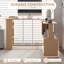 Bureau d'angle en L, bureau à domicile rotatif à 360 degrés avec tablettes de rangement, poste de travail de table d'écriture-1033347106