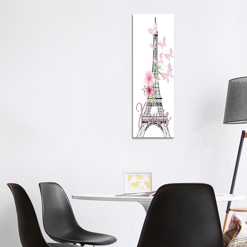 Paris Butterflies I by Kimberly Allen - Wrapped Canvas Panoramic Print, 121.92 cm H x 40.64 cm W x 1.91 cm D